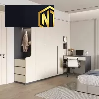 TỦ QUẦN ÁO GỖ MDF PHỦ MELAMINE MẪU 07